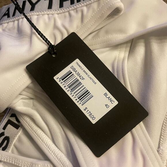 Zadig & Voltaire Triangle Logo Bikini in White. - Picture 8 of 11